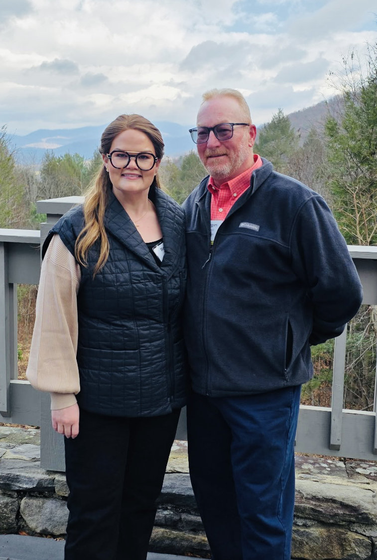 Photo of Brittany and Gregory together, celebrating their engagement.